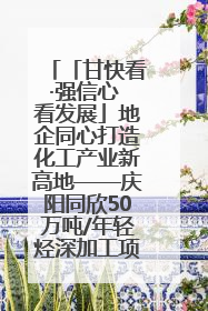 「甘快看·强信心 看发展」地企同心打造化工产业新高地——庆阳同欣50万吨/年轻烃深加工项目建设见闻