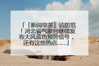 「新闻早茶」请防范！河北省气象台继续发布大风蓝色预警信号，还有这些热点……