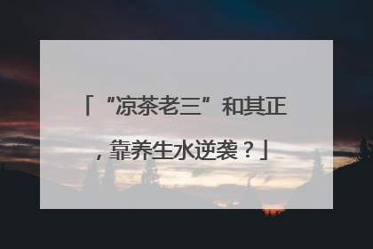 “凉茶老三”和其正,靠养生水逆袭?