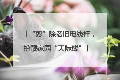 “剪”除老旧电线杆，扮靓家园“天际线”