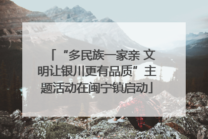 “多民族一家亲 文明让银川更有品质”主题活动在闽宁镇启动