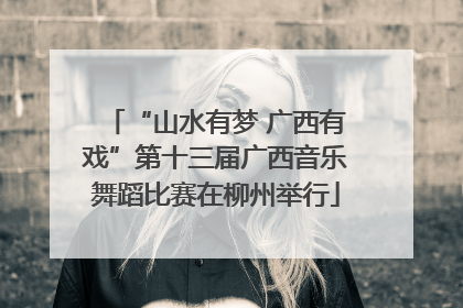 “山水有梦 广西有戏”第十三届广西音乐舞蹈比赛在柳州举行
