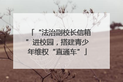 “法治副校长信箱”进校园，搭建青少年维权“直通车”