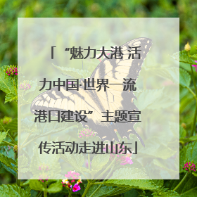 “魅力大港 活力中国·世界一流港口建设”主题宣传活动走进山东