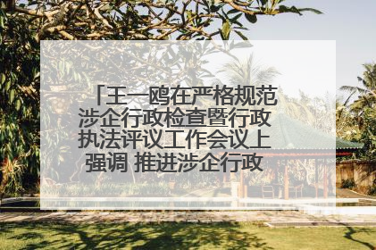 王一鸥在严格规范涉企行政检查暨行政执法评议工作会议上强调 推进涉企行政检查质效大幅提升