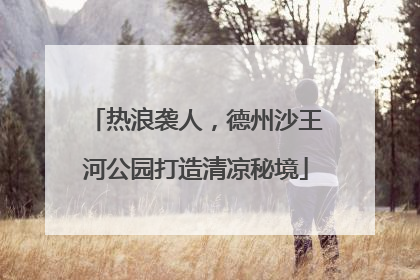 热浪袭人，德州沙王河公园打造清凉秘境
