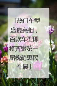 热门车型盛夏亮相，百款车型即将齐聚第三届槐荫惠民车展