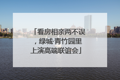 看房相亲两不误，绿城·青竹园里上演高端联谊会