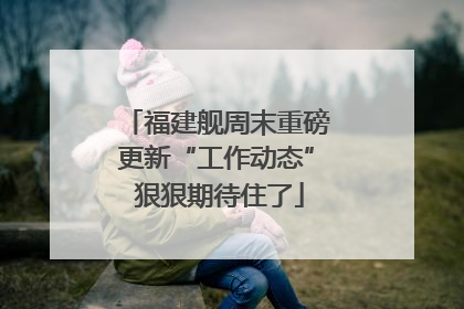 福建舰周末重磅更新“工作动态” 狠狠期待住了