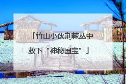 竹山小伙荆棘丛中救下“神秘国宝”