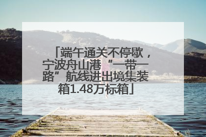 端午通关不停歇，宁波舟山港“一带一路”航线进出境集装箱1.48万标箱