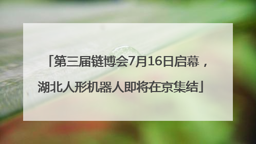 第三届链博会7月16日启幕，湖北人形机器人即将在京集结
