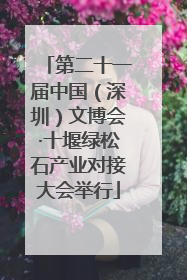 第二十一届中国（深圳）文博会·十堰绿松石产业对接大会举行