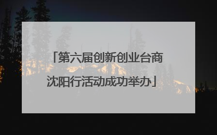 第六届创新创业台商沈阳行活动成功举办