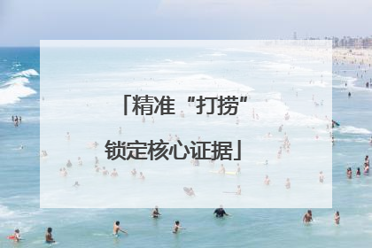 精准“打捞”锁定核心证据