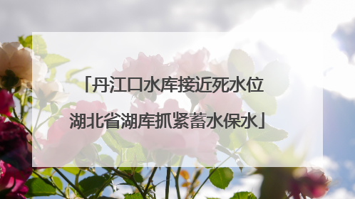 丹江口水库接近死水位 湖北省湖库抓紧蓄水保水