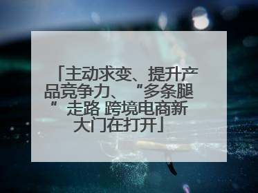 主动求变、提升产品竞争力、“多条腿”走路 跨境电商新大门在打开