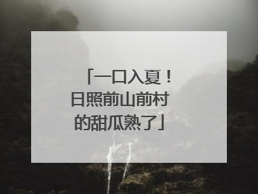 一口入夏！日照前山前村的甜瓜熟了