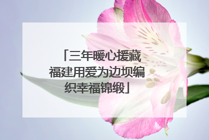 三年暖心援藏 福建用爱为边坝编织幸福锦缎