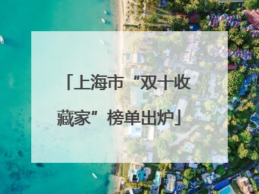 上海市“双十收藏家”榜单出炉
