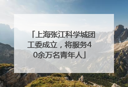 上海张江科学城团工委成立，将服务40余万名青年人