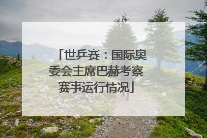 世乒赛：国际奥委会主席巴赫考察赛事运行情况