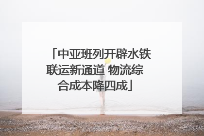 中亚班列开辟水铁联运新通道 物流综合成本降四成