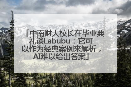 中南财大校长在毕业典礼谈Labubu：它可以作为经典案例来解析，AI难以给出答案