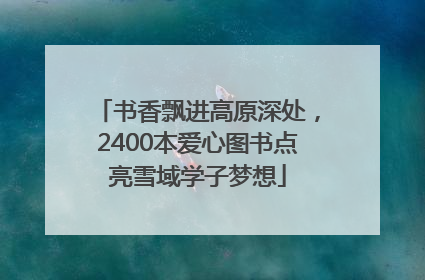 书香飘进高原深处，2400本爱心图书点亮雪域学子梦想