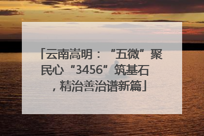 云南嵩明：“五微”聚民心“3456”筑基石，精治善治谱新篇