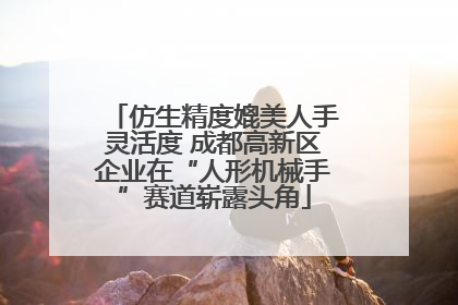 仿生精度媲美人手灵活度 成都高新区企业在“人形机械手”赛道崭露头角