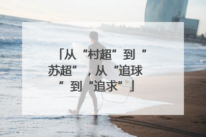 从“村超”到“苏超”，从“追球”到“追求”