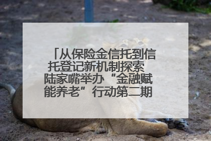 从保险金信托到信托登记新机制探索 陆家嘴举办“金融赋能养老”行动第二期行业交流会