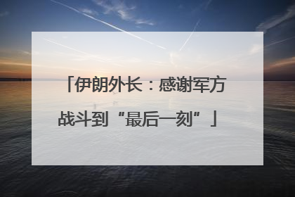 伊朗外长：感谢军方战斗到“最后一刻”