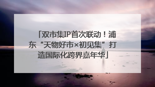 双市集IP首次联动！浦东“天物好市×初见集”打造国际化跨界嘉年华