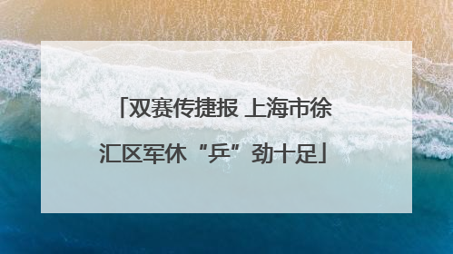 双赛传捷报 上海市徐汇区军休“乒”劲十足