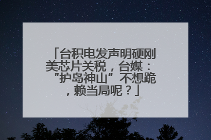 台积电发声明硬刚美芯片关税，台媒：“护岛神山”不想跪，赖当局呢？