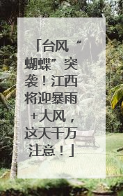 台风“蝴蝶”突袭！江西将迎暴雨+大风，这天千万注意！