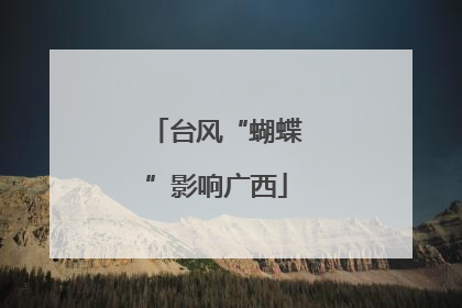 台风“蝴蝶”影响广西