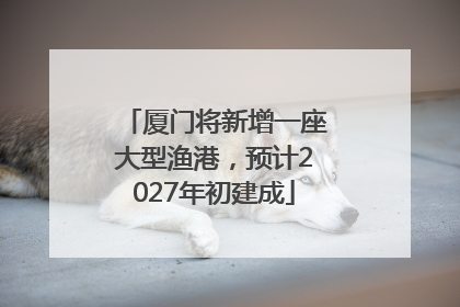 厦门将新增一座大型渔港，预计2027年初建成