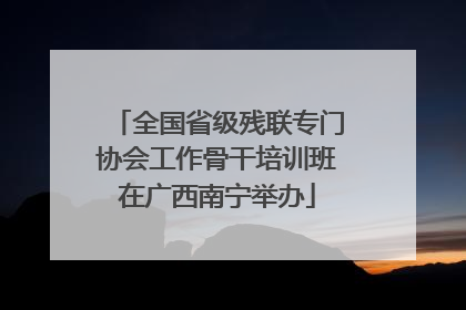 全国省级残联专门协会工作骨干培训班在广西南宁举办