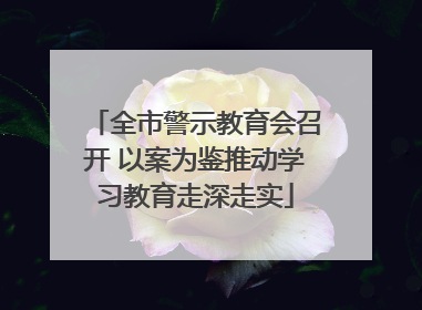 全市警示教育会召开 以案为鉴推动学习教育走深走实