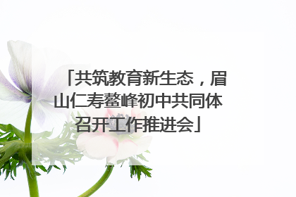 共筑教育新生态，眉山仁寿鳌峰初中共同体召开工作推进会