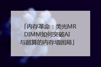 内存革命：美光MRDIMM如何突破AI与超算的内存墙困局