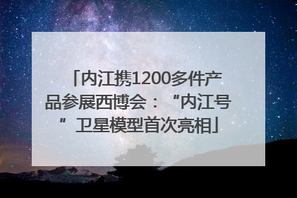 内江携1200多件产品参展西博会：“内江号”卫星模型首次亮相