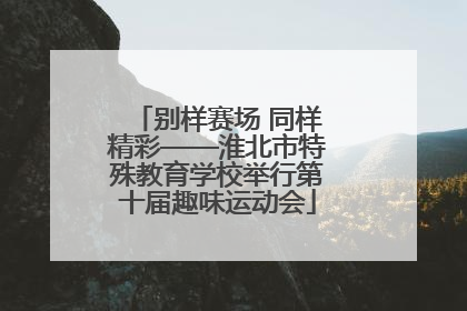 别样赛场 同样精彩——淮北市特殊教育学校举行第十届趣味运动会
