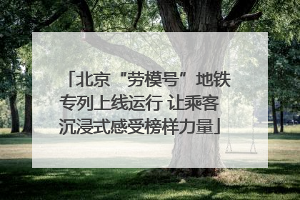 北京“劳模号”地铁专列上线运行 让乘客沉浸式感受榜样力量