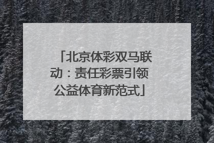北京体彩双马联动：责任彩票引领公益体育新范式