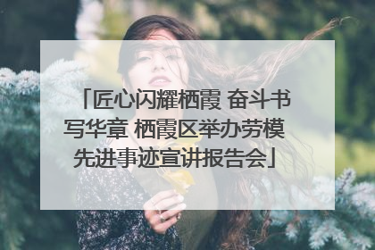 匠心闪耀栖霞 奋斗书写华章 栖霞区举办劳模先进事迹宣讲报告会