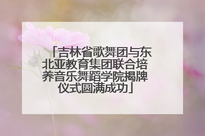 吉林省歌舞团与东北亚教育集团联合培养音乐舞蹈学院揭牌仪式圆满成功